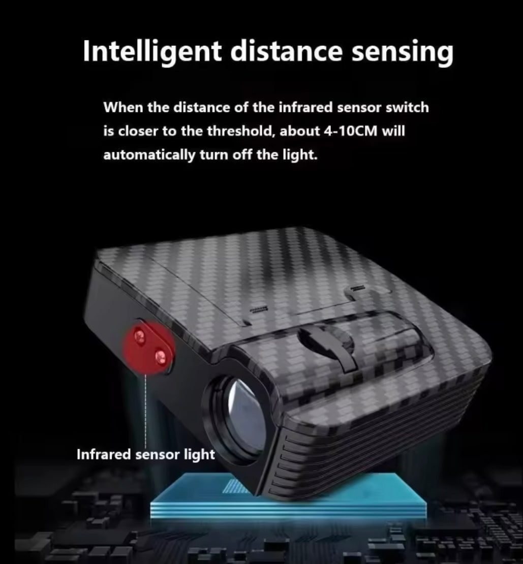 2pcs Wireless Led Car Door Lamp Welcome Laser Projector Atmosphere Warning Light Suitable fit for all models of car accessories