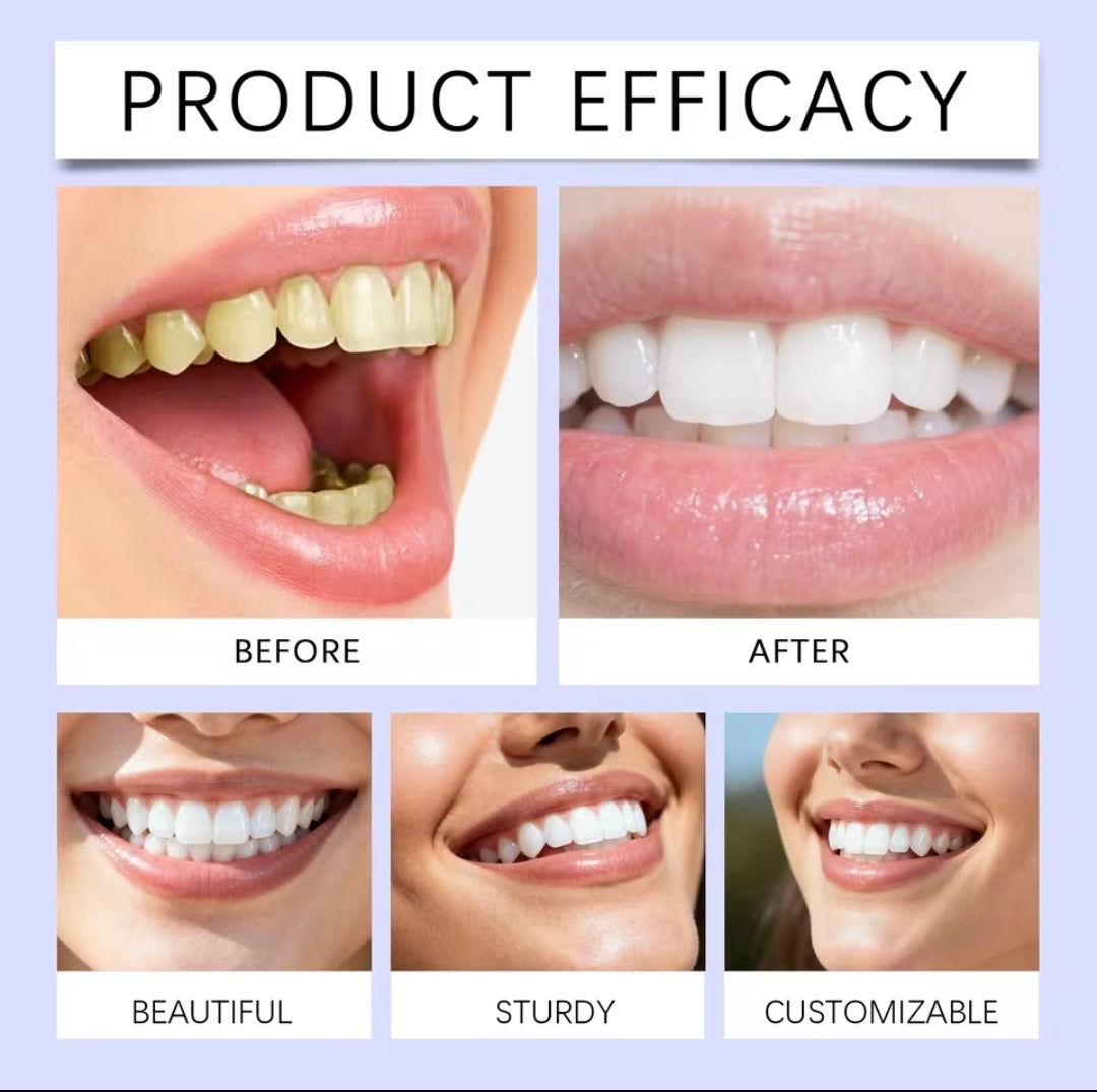 Purple Teeth Whitning Strips Oral Hygiene Mint Fresh Breath Brighten Tooth Bleaching Lasting Oral Care Tooth Brightening Patches( 14 Strips)