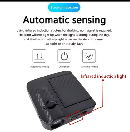 2pcs Wireless Led Car Door Lamp Welcome Laser Projector Atmosphere Warning Light Suitable fit for all models of car accessories