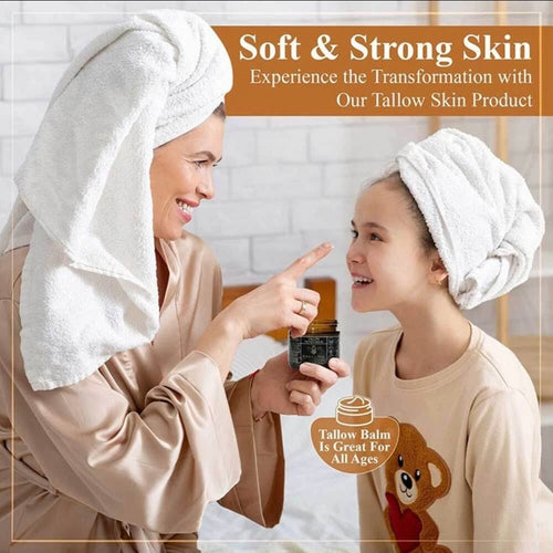 Organic Grass Fed Beef Tallow Moisturizing Cream Body Care Balm with Raw Honey