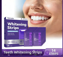 Purple Teeth Whitning Strips Oral Hygiene Mint Fresh Breath Brighten Tooth Bleaching Lasting Oral Care Tooth Brightening Patches( 14 Strips)
