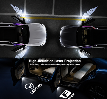 2pcs Wireless Led Car Door Lamp Welcome Laser Projector Atmosphere Warning Light Suitable fit for all models of car accessories